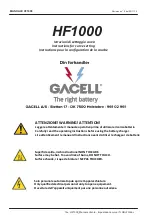 Preview for 1 page of Gacell HF1000 Instructions Manual