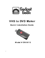 Предварительный просмотр 1 страницы Gadget Geek DIVA112 Quick Install Manual