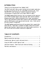 Preview for 2 page of Gadget Labs WavePRO ADAT User Manual