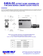 Gage Bilt 640A-50 Quick Start Manual предпросмотр