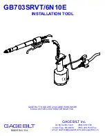 Preview for 1 page of Gage Bilt GB703SRVT/6N10E User Manual