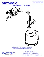 Preview for 1 page of Gage Bilt GB704SR-8 Installation Manual