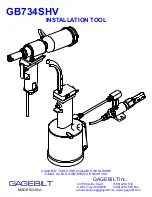 Preview for 1 page of Gage Bilt GB734SHV Manual