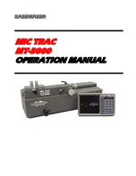 GAGEMAKER MIC TRAC MT-3000 Operation Manual предпросмотр