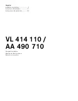 Предварительный просмотр 1 страницы Gaggenau AA 490 710 Installation Instructions Manual