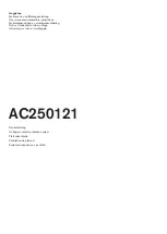 Preview for 1 page of Gaggenau AC250121 User Manual And Assembly Instructions