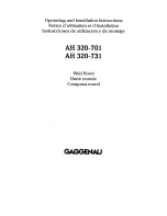 Preview for 1 page of Gaggenau AH 320-731 Operating And Installation Instructions