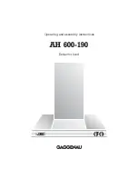 Предварительный просмотр 1 страницы Gaggenau AH 600-190 Operating And Assembly Instructions Manual