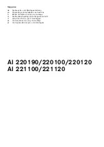 Preview for 1 page of Gaggenau AI 220100 Operating And Installation Instructions