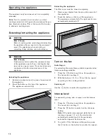 Preview for 10 page of Gaggenau AL 400 Use And Care Manual