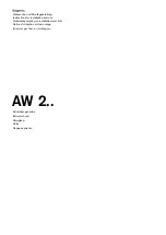 Preview for 1 page of Gaggenau AW 2 Series Instructions For Installation And Use Manual