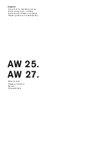 Gaggenau AW 25 Instructions For Installation And Use Manual предпросмотр