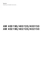 Предварительный просмотр 1 страницы Gaggenau AW 400190 Operating And Installation Instructions