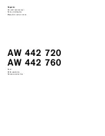 Preview for 1 page of Gaggenau AW 442 760 Use And Care Manual