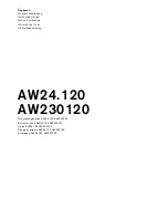 Предварительный просмотр 1 страницы Gaggenau AW24.120 Instruction Manual