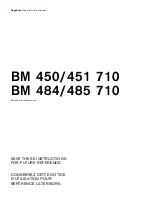 Gaggenau BM 450 710 Use And Care Manual preview