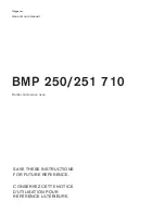 Gaggenau BMP 251 710 Use And Care Manual предпросмотр