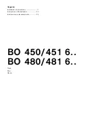 Gaggenau BO 450 6 Series Installation Instructions Manual preview