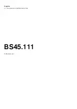 Preview for 1 page of Gaggenau BS45.111 User Manual And Installation Instructions