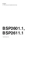 Gaggenau BSP2601 1 Series User Manual And Installation Instructions preview