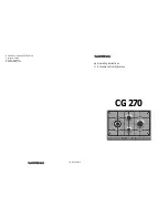 Gaggenau CG 270 Operating Instructions Manual preview