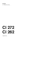 Preview for 1 page of Gaggenau CI 272 Information For Use