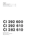 Preview for 1 page of Gaggenau CI 292 610 Installation Instructions Manual