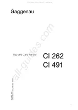 Gaggenau CI 491 Use And Care Manual preview