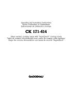 Gaggenau CK 171-614 Operating And Installation Instructions preview
