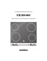 Предварительный просмотр 1 страницы Gaggenau CK 260-604 Operating And Assembly Instructions Manual