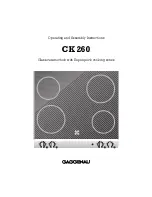 Предварительный просмотр 1 страницы Gaggenau CK 260 Operating And Assembly Instructions Manual