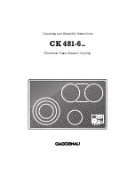 Gaggenau CK 481-6 Series Operating And Assembly Instructions Manual предпросмотр