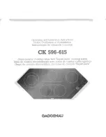 Gaggenau CK 596-615 Operating And Installation Instructions preview
