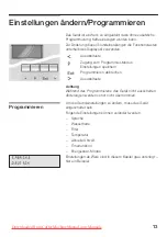 Preview for 13 page of Gaggenau CM 210 Operating Instructions Manual