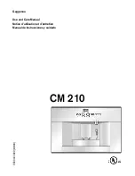 Preview for 1 page of Gaggenau CM 210 Use And Care Manual