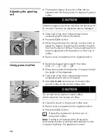 Preview for 16 page of Gaggenau CM 210 Use And Care Manual