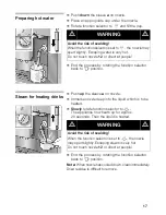 Preview for 17 page of Gaggenau CM 210 Use And Care Manual