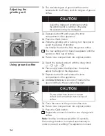 Preview for 14 page of Gaggenau CM200610 Use And Care Manual