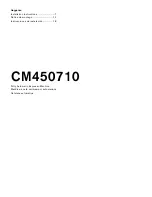 Preview for 1 page of Gaggenau CM450710 Manual