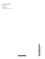 Preview for 40 page of Gaggenau CM470712 Installation Instructions Manual