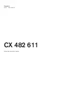 Preview for 1 page of Gaggenau CX 482 611 User Manual