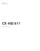 Gaggenau CX 492 611 User Manual preview