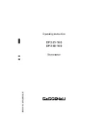 Preview for 1 page of Gaggenau DF 240-160 Operating Instructions Manual