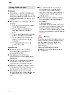 Preview for 4 page of Gaggenau DF 240-160 Operating Instructions Manual