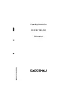 Gaggenau DI 130 AU Operating Instructions Manual preview