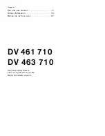 Preview for 1 page of Gaggenau DV 461 710 Use And Care Manual