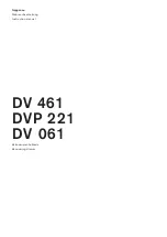 Preview for 1 page of Gaggenau DV061 Instruction Manual