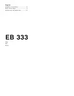 Preview for 1 page of Gaggenau EB 333 Installation Instruction