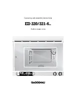 Gaggenau ED 220/221-6 Operating Instructions Manual предпросмотр