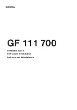 Gaggenau GF 111 70 Installation Manual preview